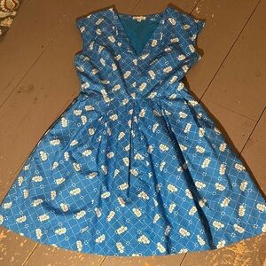 Emily and Fin RARE Blue Rockabilly Dress